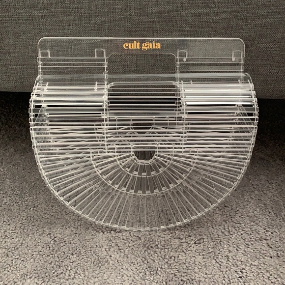 cult gaia Handbags - Cult Gaia clear/acrylic top handle clutch